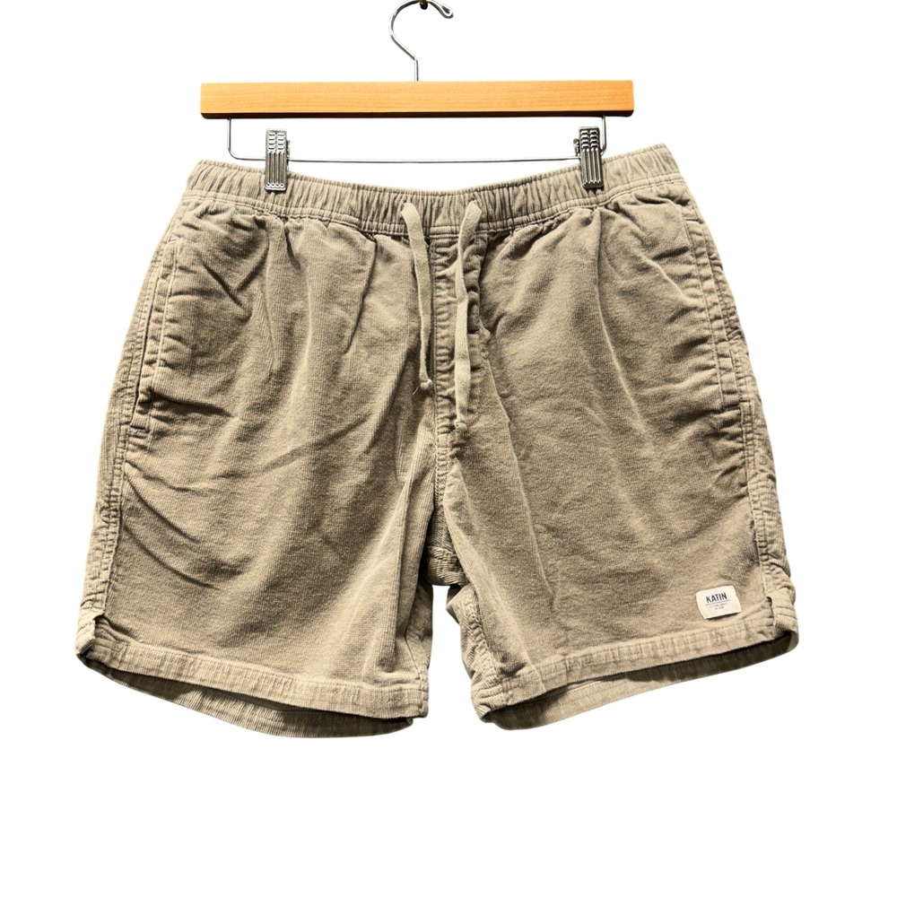 Katin Corduroy Shorts Mens L Large Local Cord Khaki Tan Surf Coastal Beach